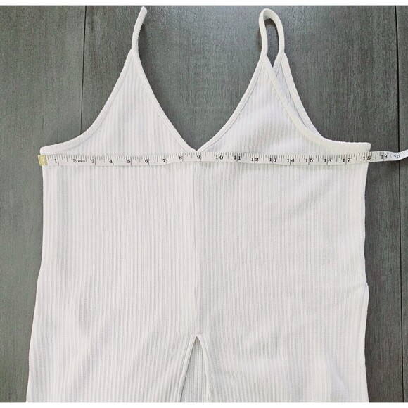 Free People Beach Maxi Bathing Suit Cover Up White Spaghetti Strap Slits med - Picture 4 of 7